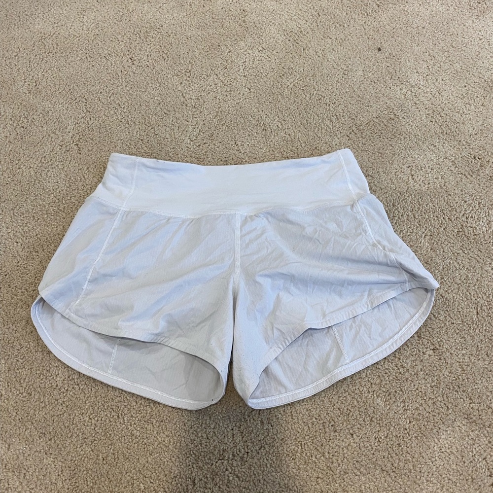 White lululemon speed ups! Mid rise!
